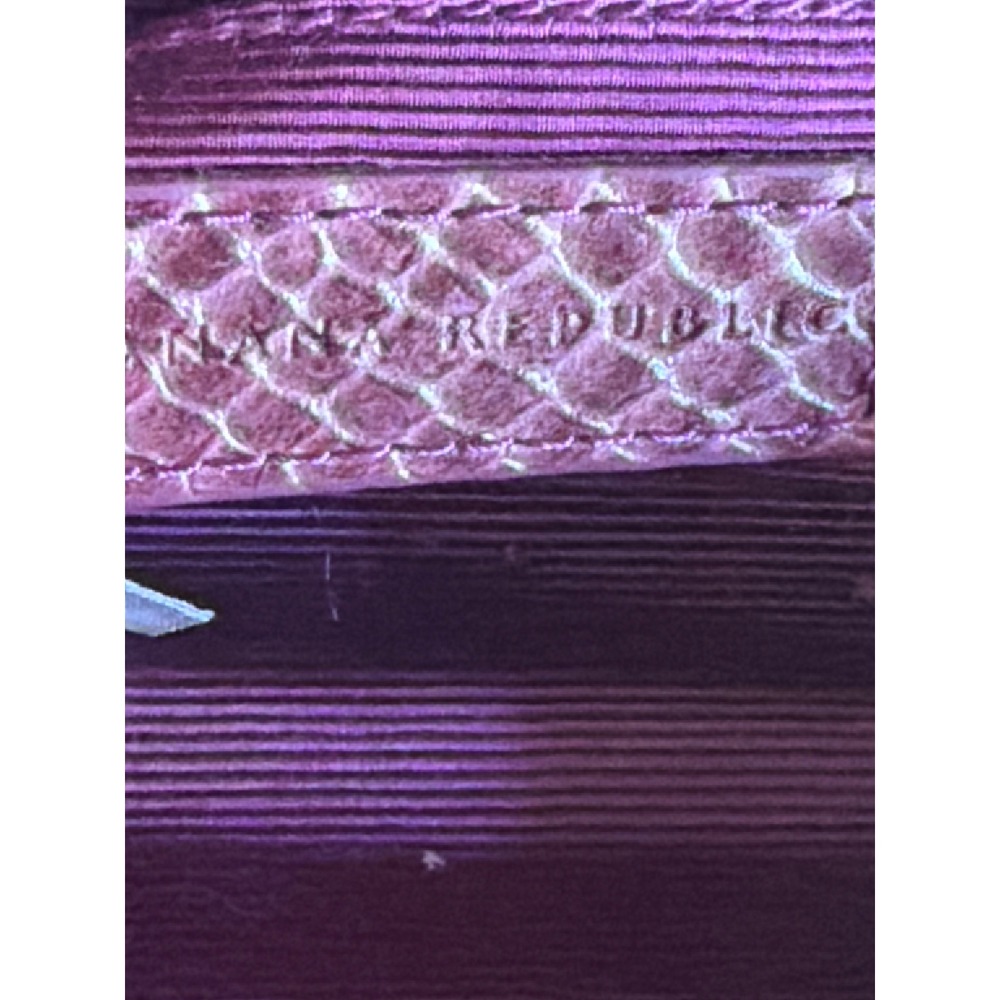 Banana Republic Clutch Purple Ombre Snakeskin Embossed Leather Minaudiere Bag - Picture 4 of 7